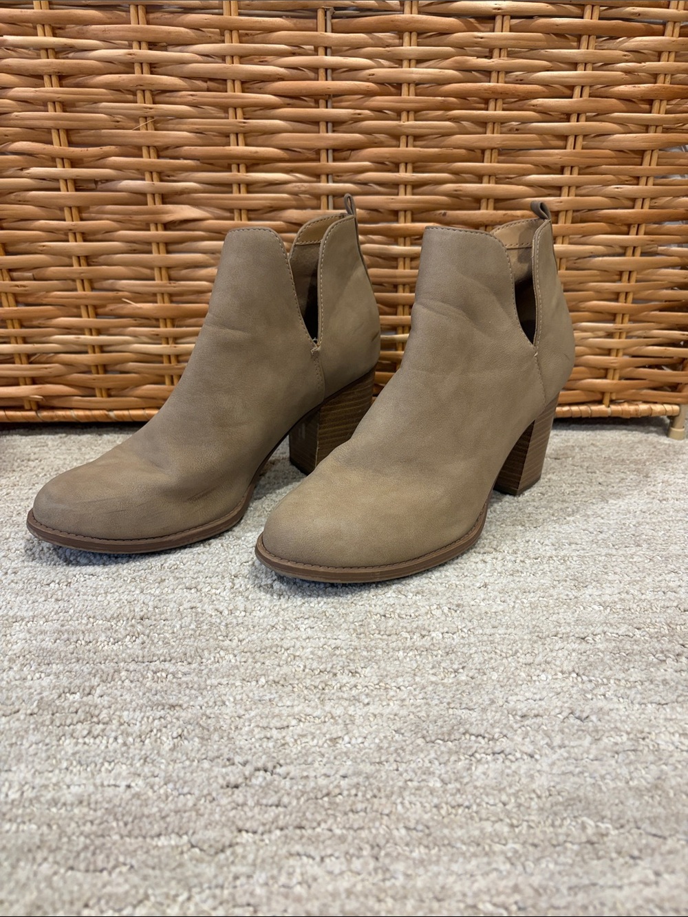 Soda Taupe Chelsea-Style Ankle Booties